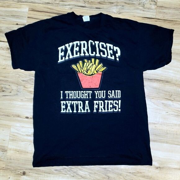 Fruit of the Loom | Exercise? Extra Fries Tee - Picture 1 of 3